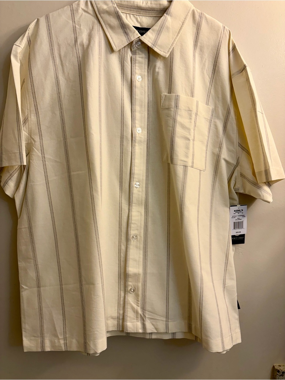 Men's Trinity Coast Striped Woven Shirt 2XL